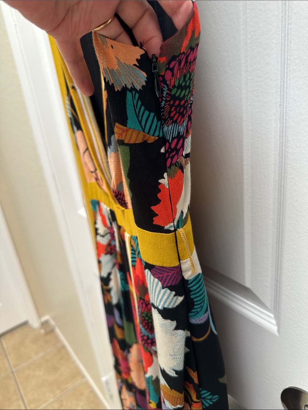 Maeve Sleeveless Floral Wrap Dress - Picture 5 of 8